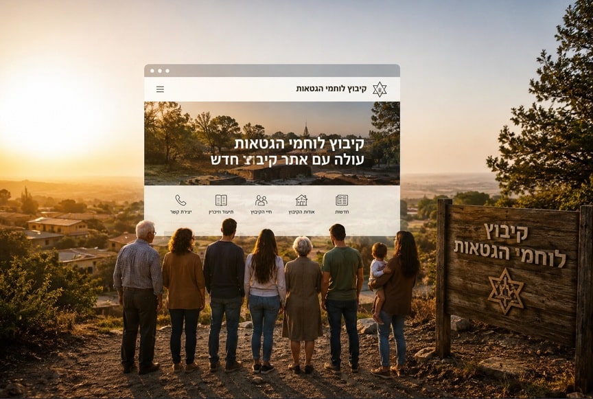 תמונה של אתר חדש לקיבוץ לוחמי הגטאות